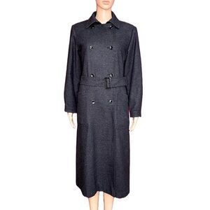Vintage 90's Valentino Rain Water Resistant Wool Trench Coat Size 4